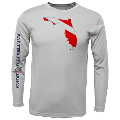 Saltwater Born Key West, FL Florida Diver Long Sleeve UPF 50+ Dry-Fit Shirt