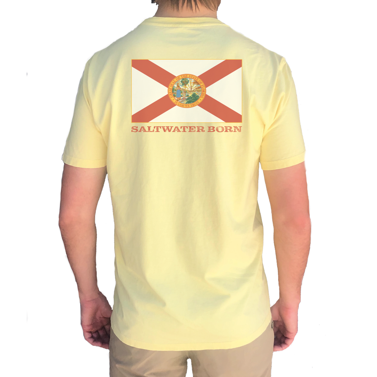 Saltwater Born Key West, Florida Flag Tee