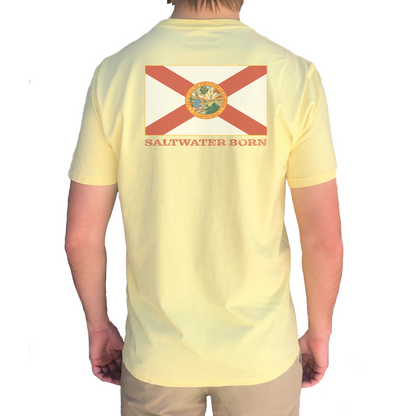Saltwater Born Key West, Florida Flag Tee