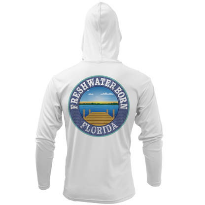 Saltwater Born Florida USA Freshwater Born Men's Long Sleeve UPF 50+ Dry-Fit Hoodie