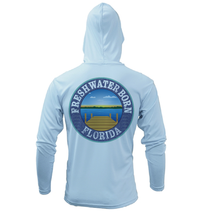 Saltwater Born Florida USA Freshwater Born Men's Long Sleeve UPF 50+ Dry-Fit Hoodie