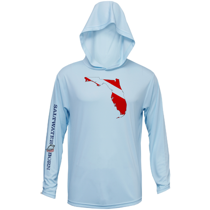 Saltwater Born Florida Diver Long Sleeve UPF 50+ Dry-Fit Hoodie