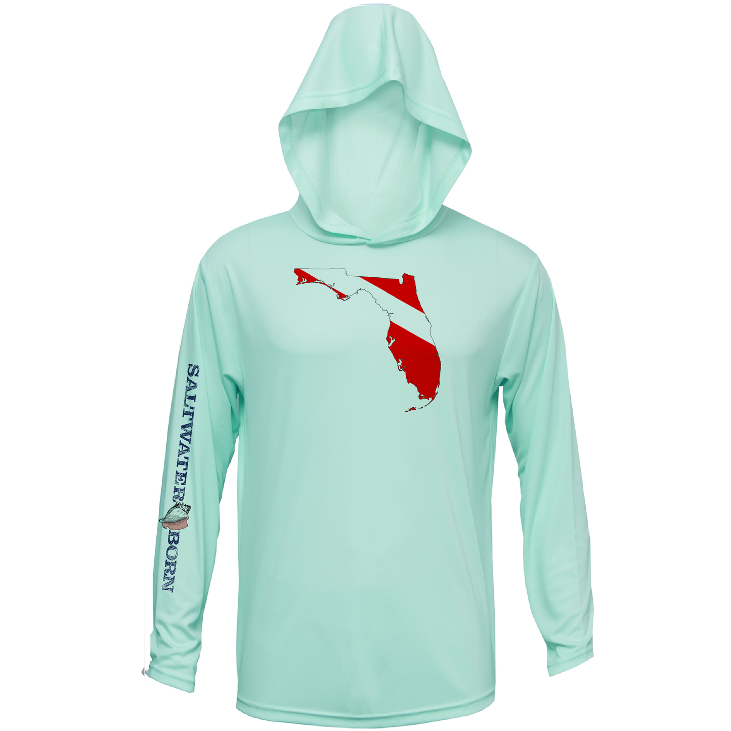 Saltwater Born Florida Diver Long Sleeve UPF 50+ Dry-Fit Hoodie