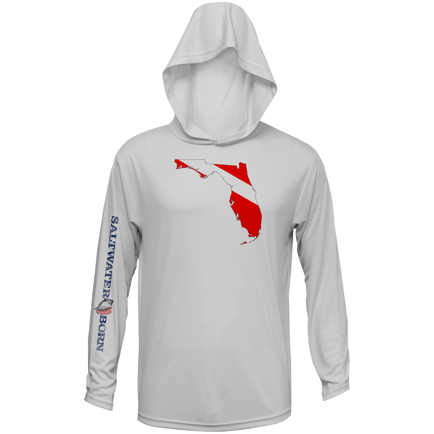 Saltwater Born Florida Diver Long Sleeve UPF 50+ Dry-Fit Hoodie