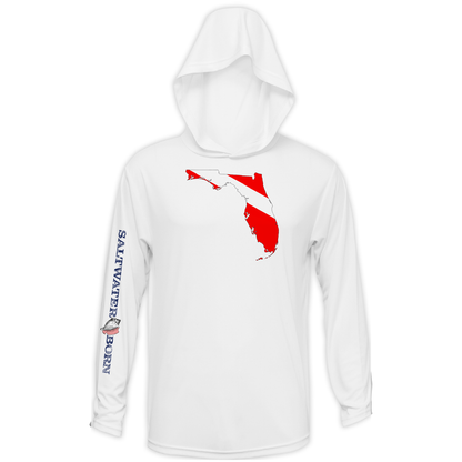 Saltwater Born Florida Diver Long Sleeve UPF 50+ Dry-Fit Hoodie