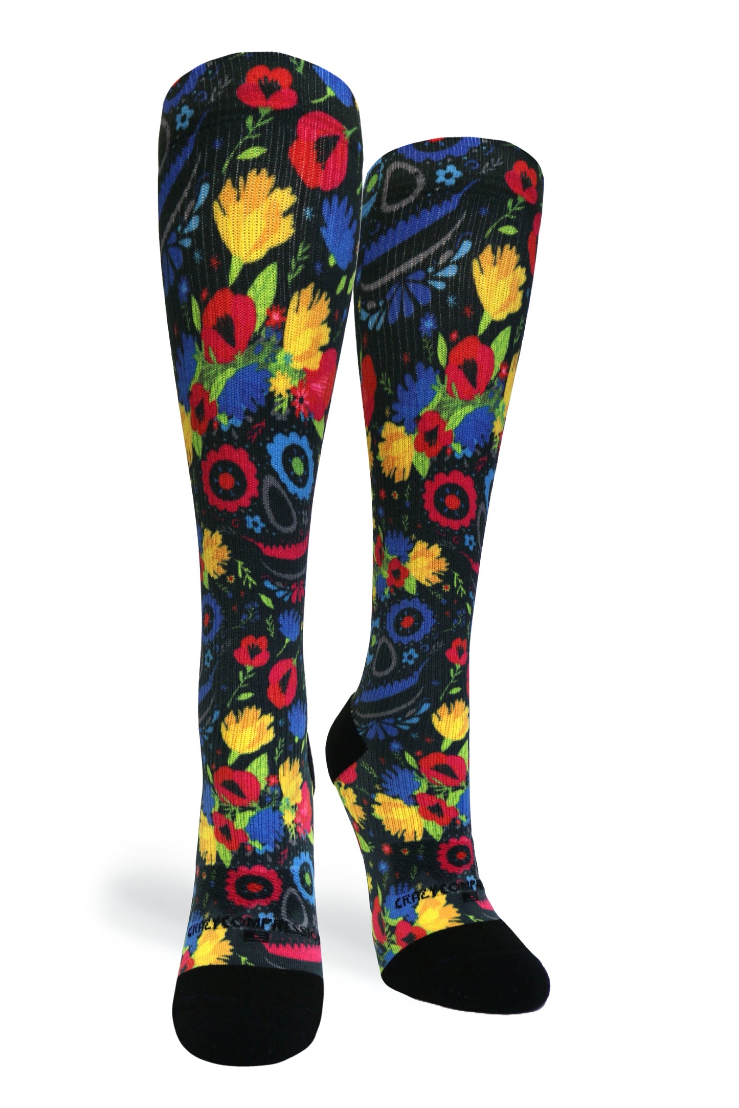 Crazy Compression Flower Faces - (Standard & Extra Wide)