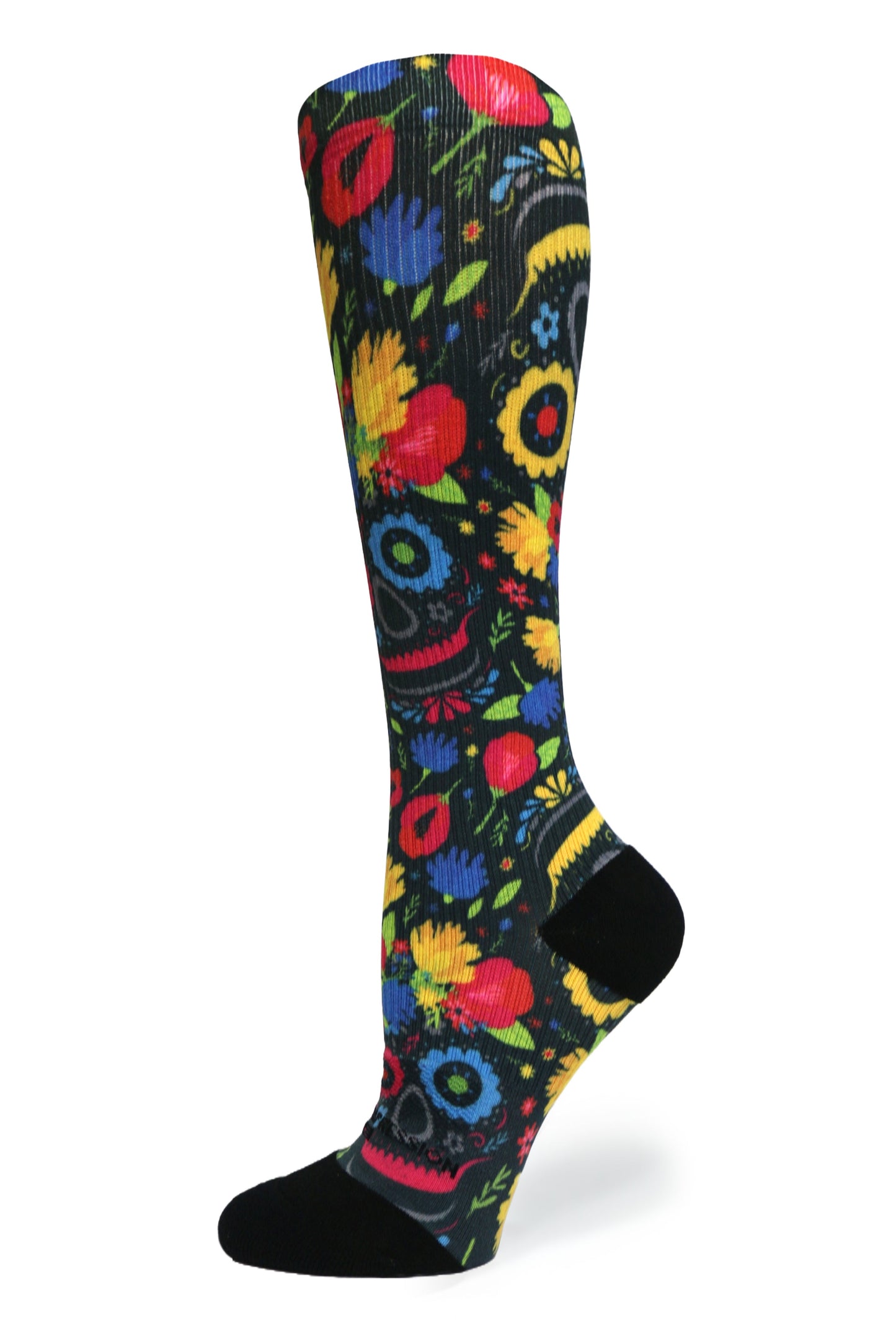 Crazy Compression Flower Faces - (Standard & Extra Wide)