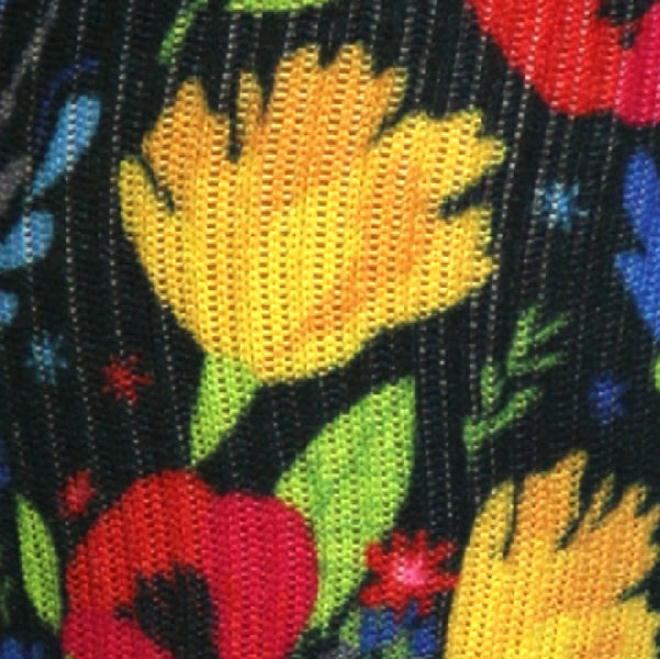 Crazy Compression Flower Faces - (Standard & Extra Wide)