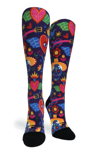 Crazy Compression Flying Hearts - (Standard & Extra Wide)