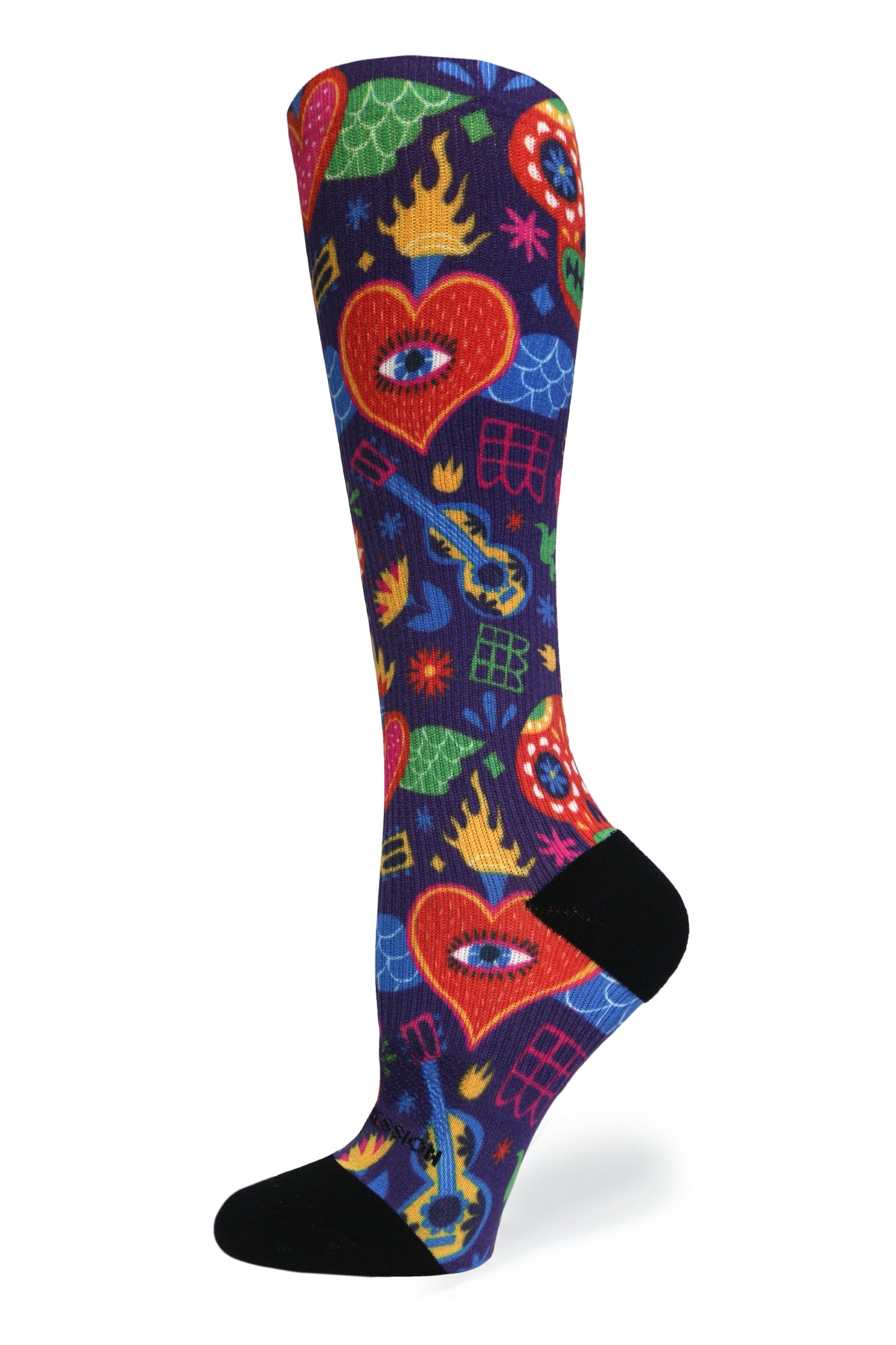 Crazy Compression Flying Hearts - (Standard & Extra Wide)