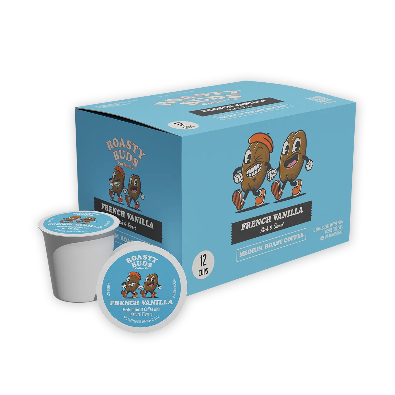 Roasty Buds French Vanilla Coffee Pods