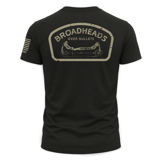 Bow Crew Apparel "Broadheads Over Bullets" Tee - Black
