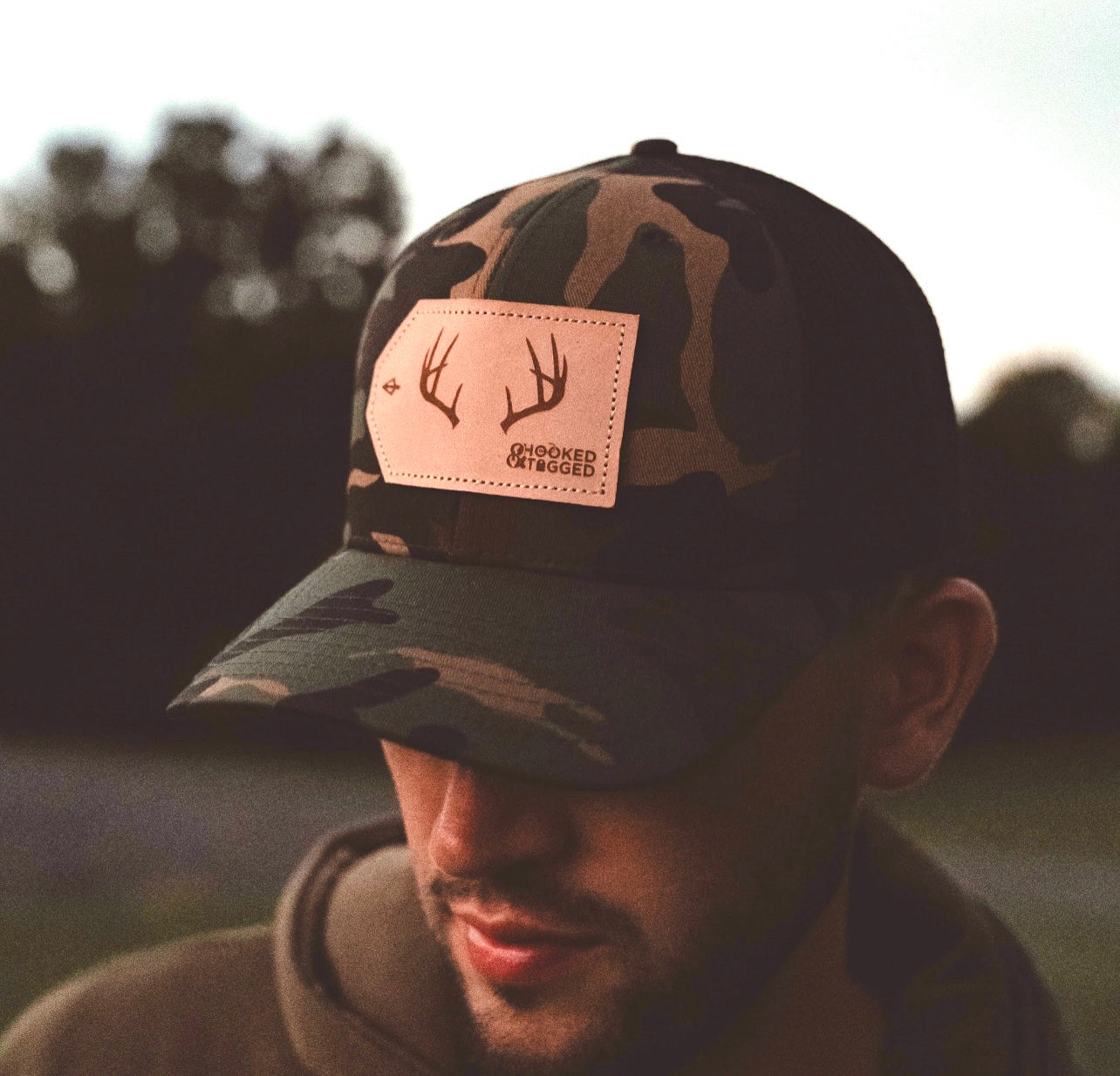 Hooked & Tagged  - Buck Antler Patch Hat