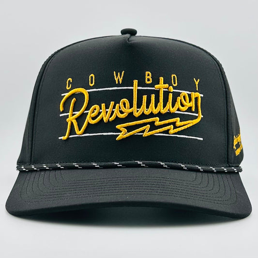 “Lightning" Black & Gold - Cowboy Revolution 5-panel Performance Hat