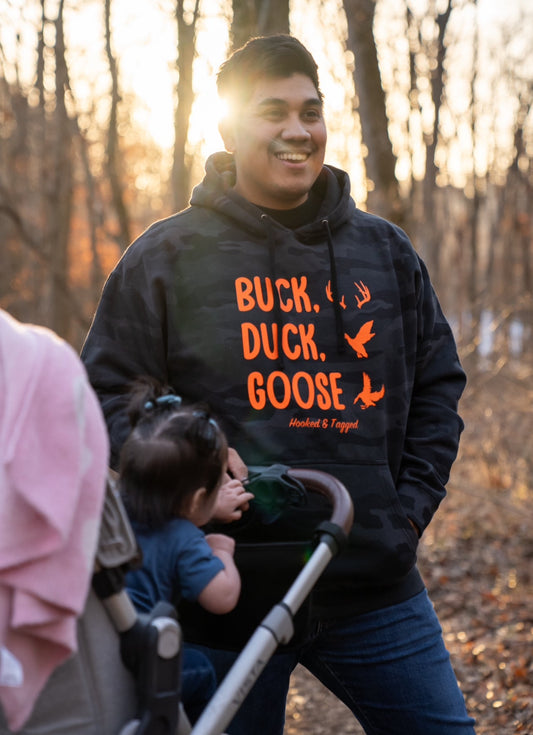 Hooked & Tagged  - Buck, Duck, Goose Hoodie