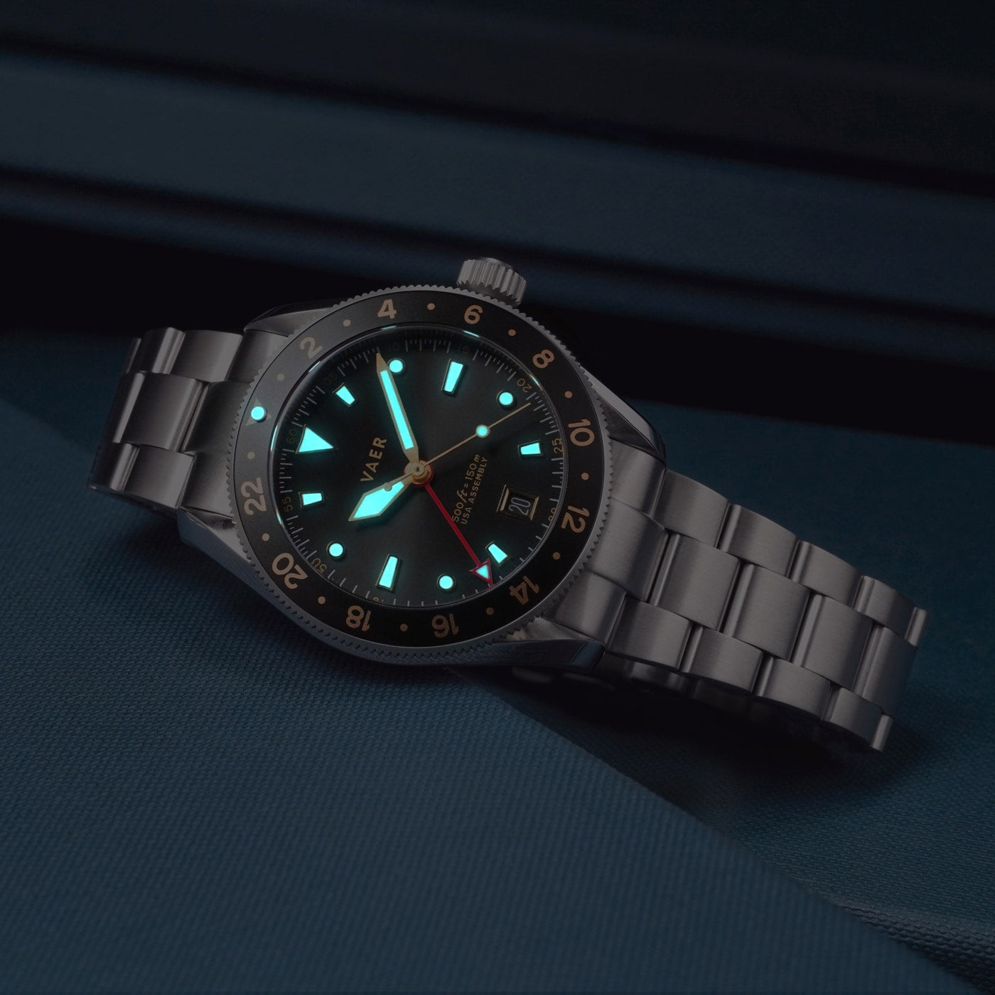 Vaer Watches G2 Meridian Gilt GMT - 39mm USA
