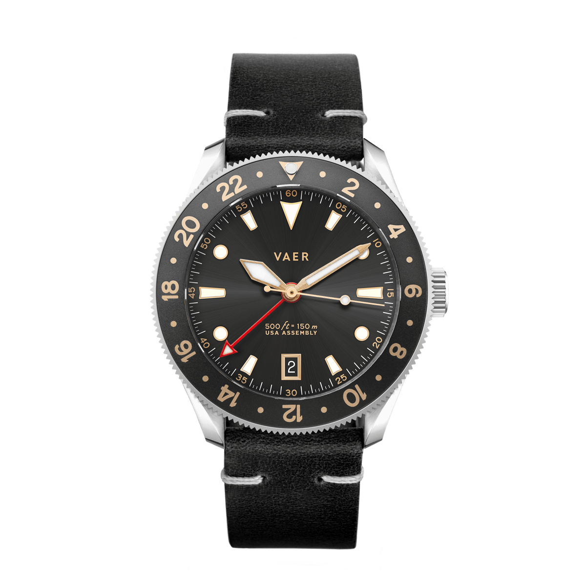 Vaer Watches G2 Meridian Gilt GMT - 39mm USA