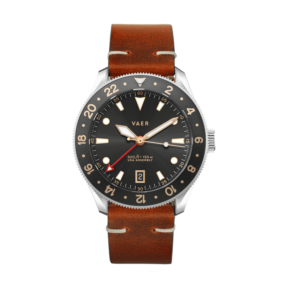 Vaer Watches G2 Meridian Gilt GMT - 39mm USA