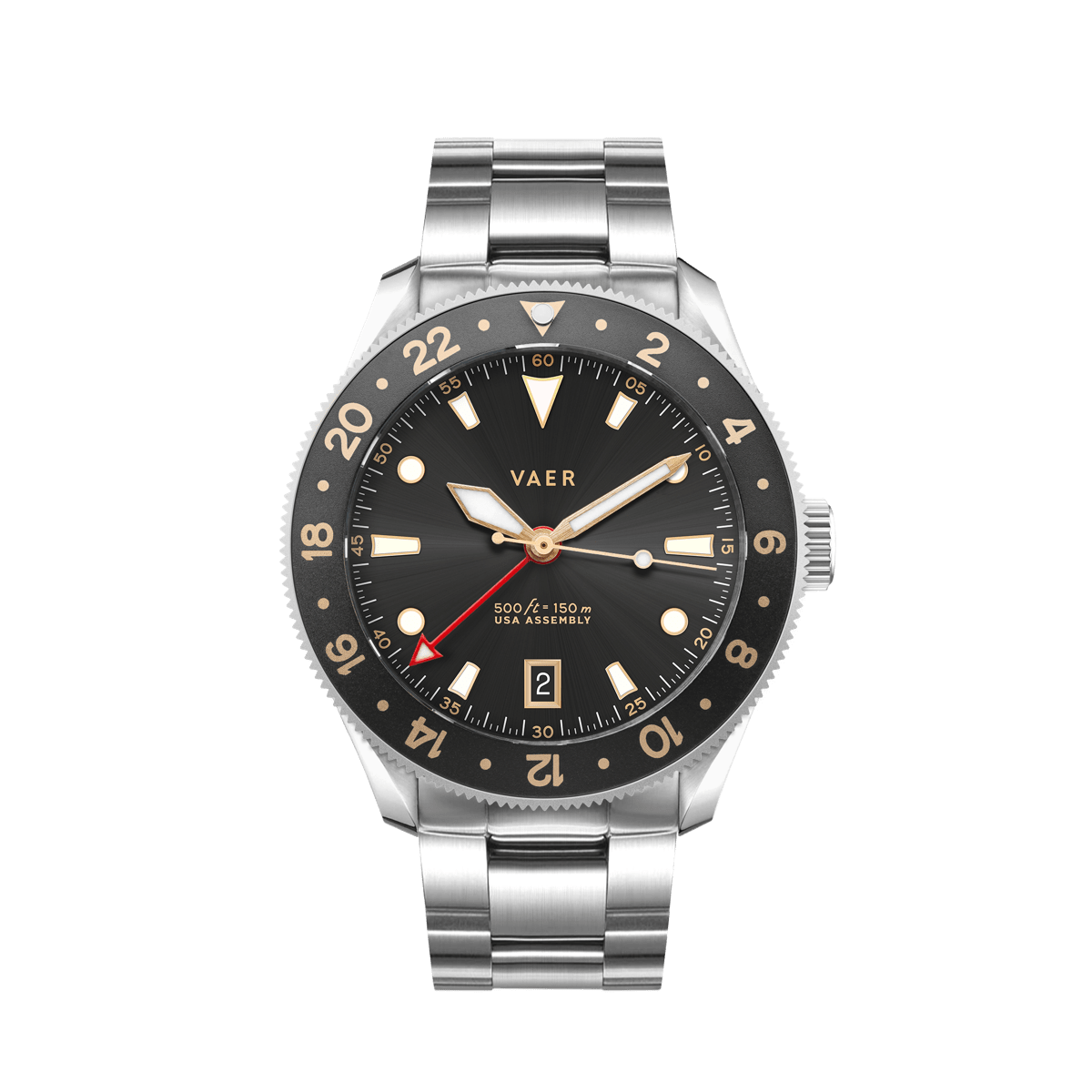 Vaer Watches G2 Meridian Gilt GMT - 39mm USA