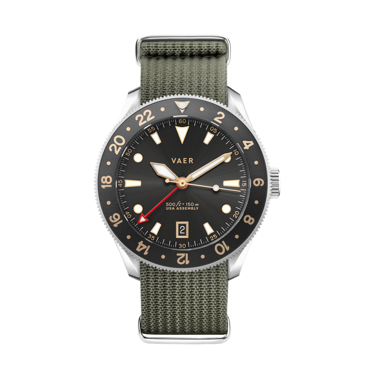 Vaer Watches G2 Meridian Gilt GMT - 39mm USA