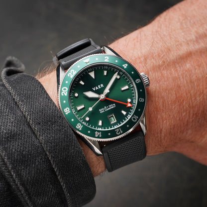 Vaer Watches G2 Meridian Green GMT - 39mm USA
