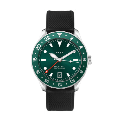 Vaer Watches G2 Meridian Green GMT - 39mm USA