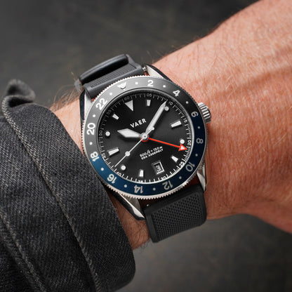 Vaer Watches G2 Meridian Navy/Black GMT - 39mm USA