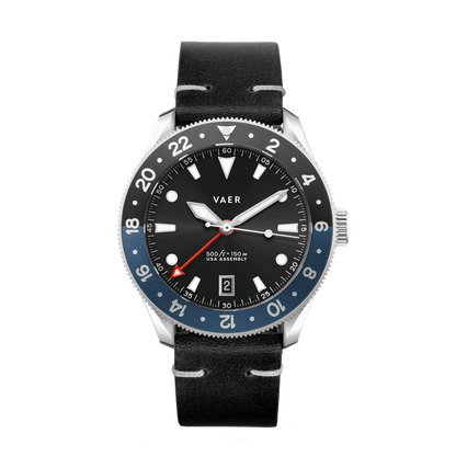 Vaer Watches G2 Meridian Navy/Black GMT - 39mm USA