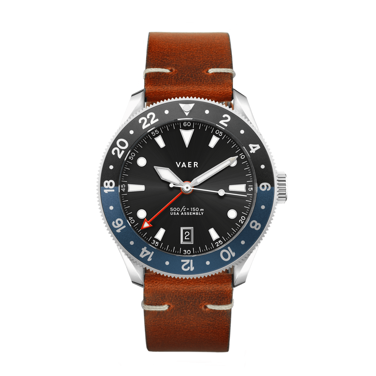 Vaer Watches G2 Meridian Navy/Black GMT - 39mm USA