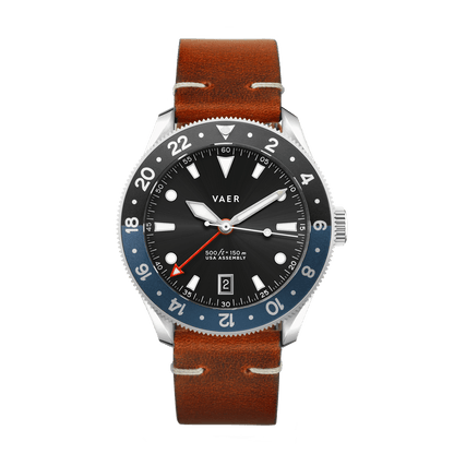 Vaer Watches G2 Meridian Navy/Black GMT - 39mm USA