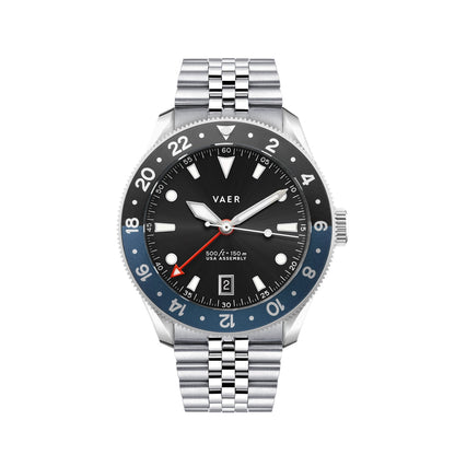 Vaer Watches G2 Meridian Navy/Black GMT - 39mm USA