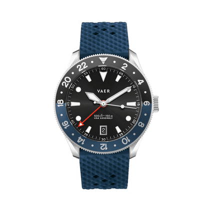 Vaer Watches G2 Meridian Navy/Black GMT - 39mm USA