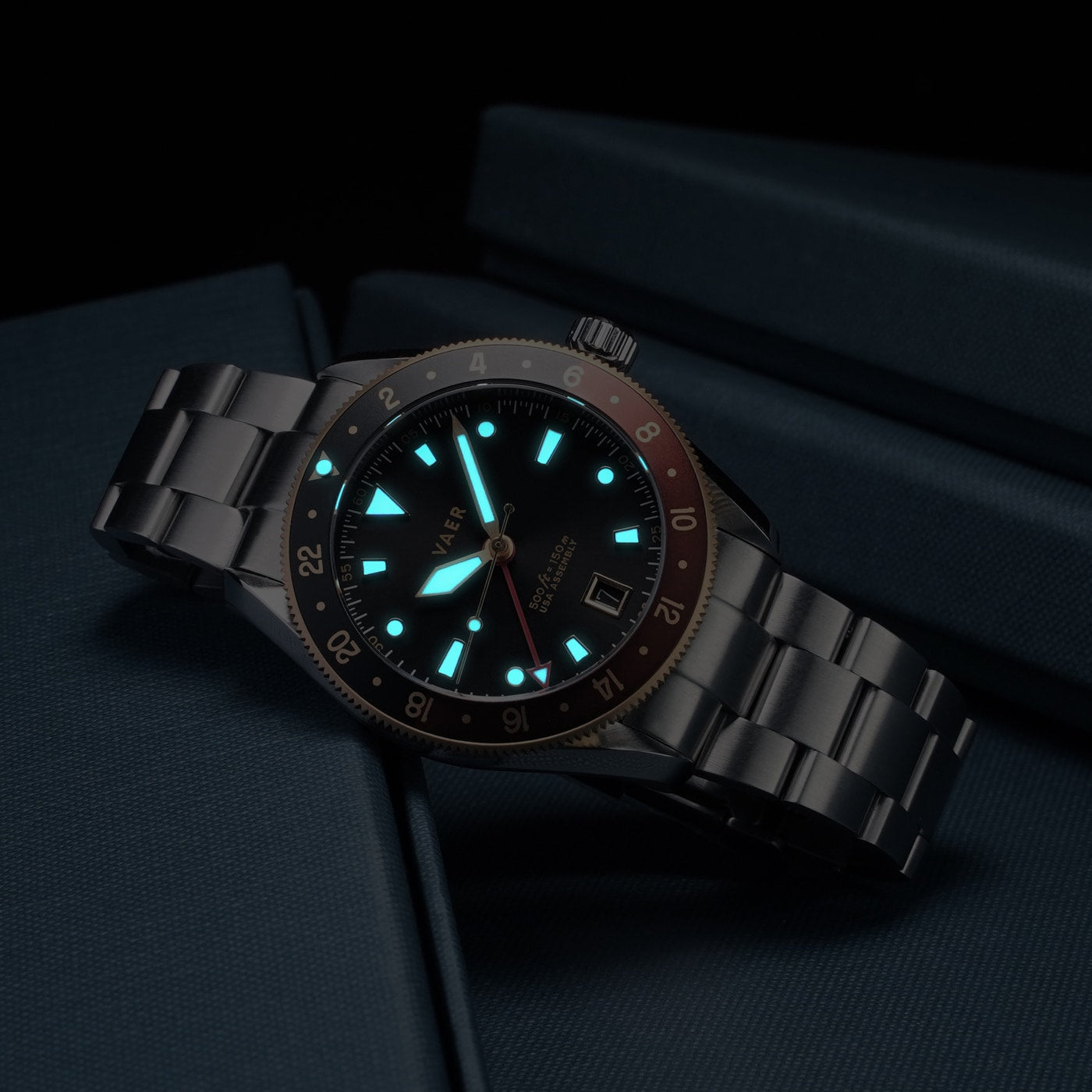 Vaer Watches G2 Meridian Rootbeer GMT - 39mm USA