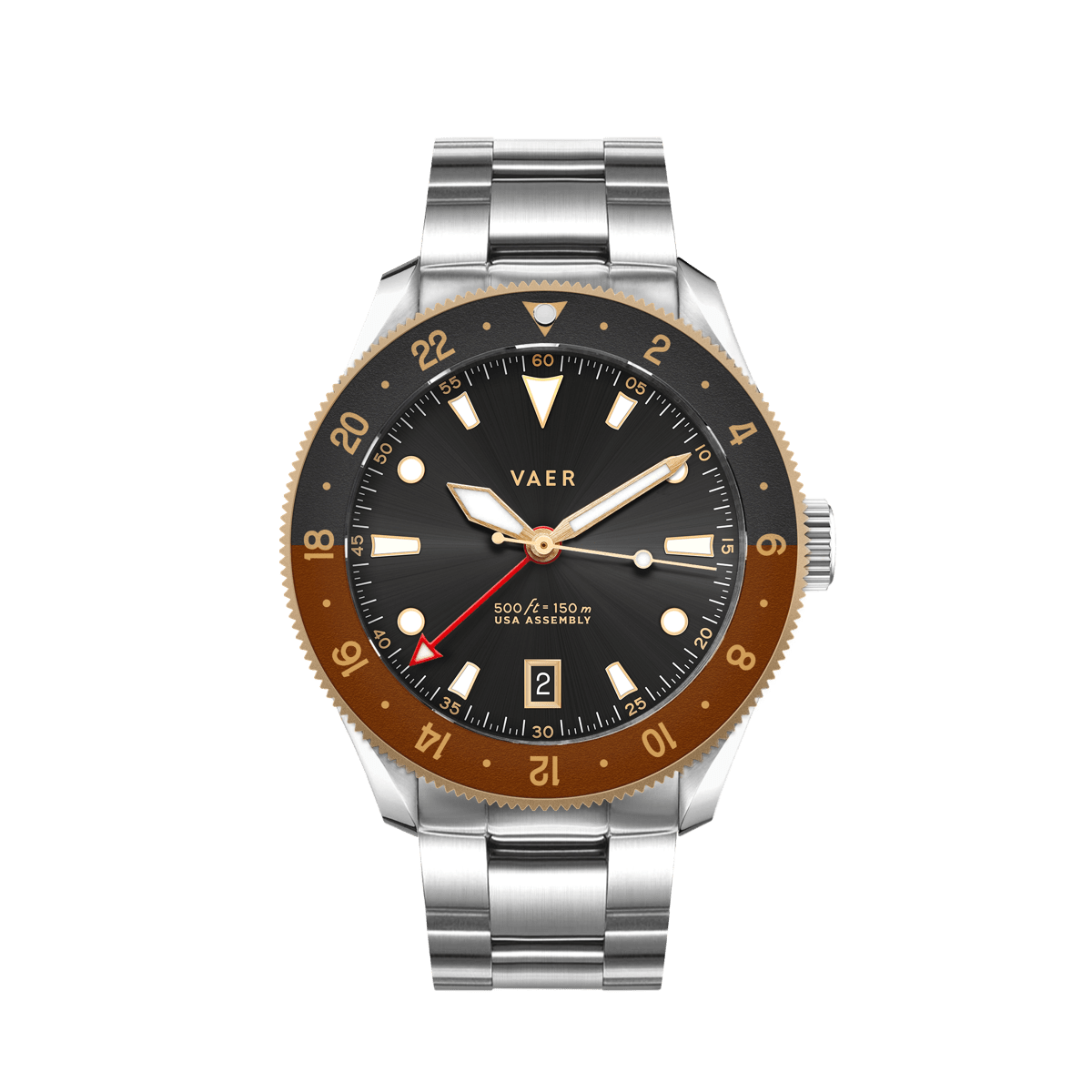 Vaer Watches G2 Meridian Rootbeer GMT - 39mm USA