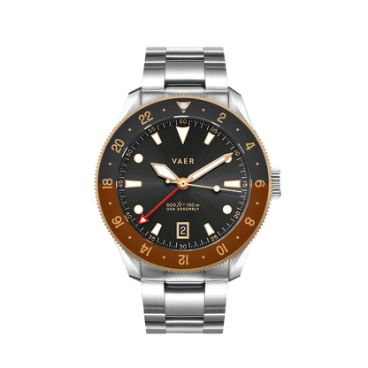 Vaer Watches G2 Meridian Rootbeer GMT - 39mm USA