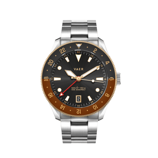 Vaer Watches G2 Meridian Rootbeer GMT - 39mm USA