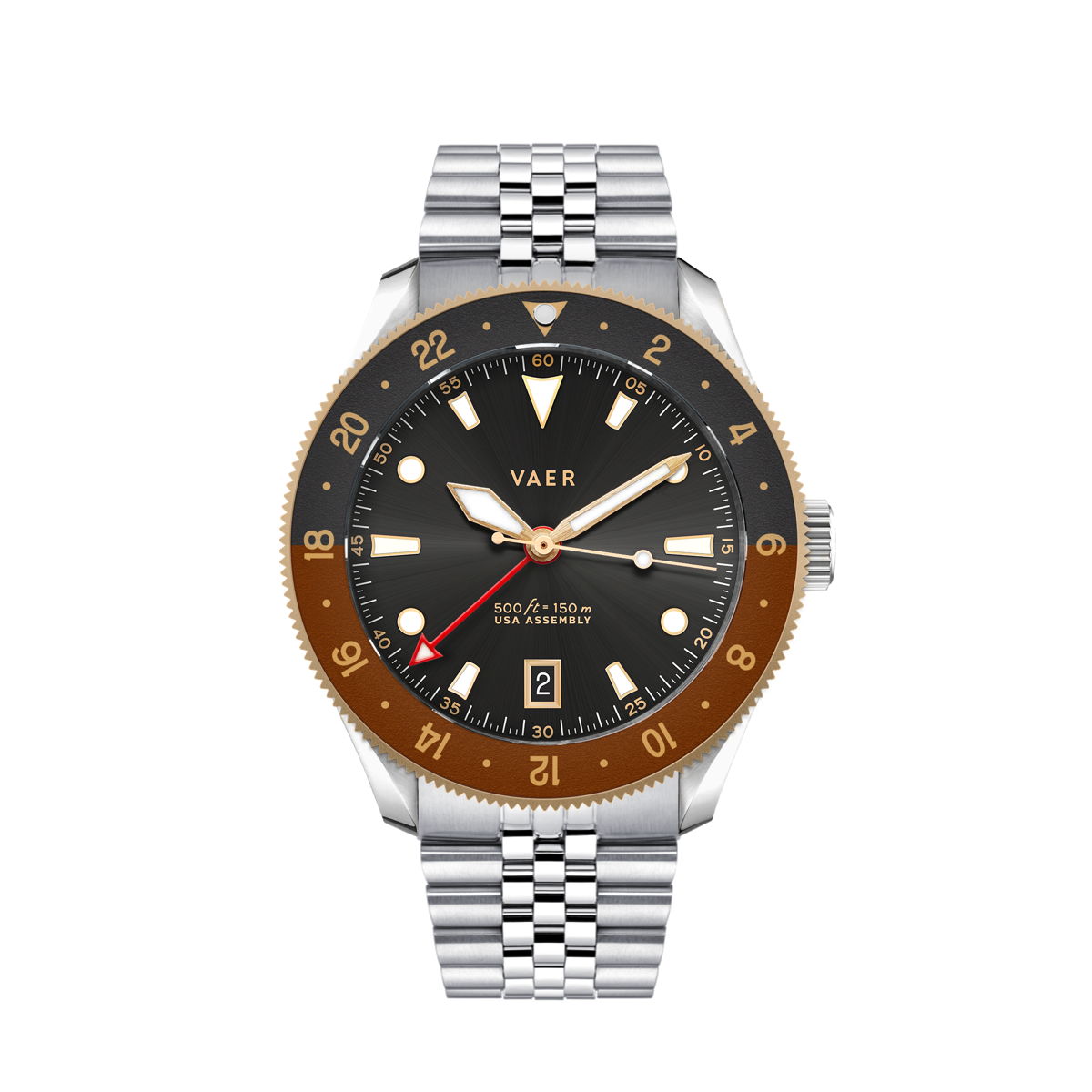 Vaer Watches G2 Meridian Rootbeer GMT - 39mm USA