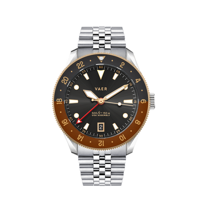 Vaer Watches G2 Meridian Rootbeer GMT - 39mm USA
