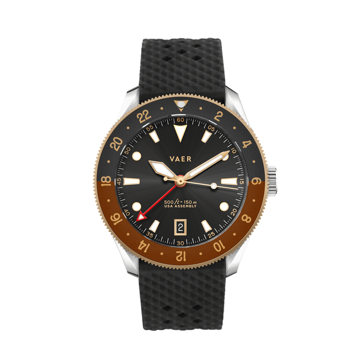 Vaer Watches G2 Meridian Rootbeer GMT - 39mm USA