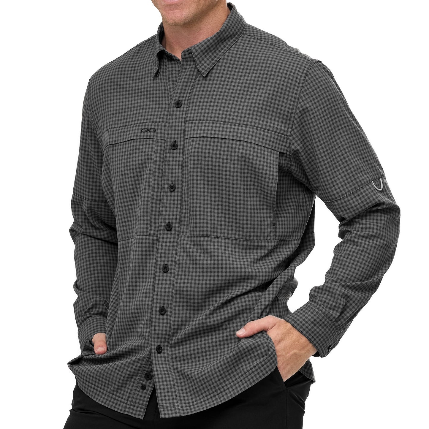 GameGuard - GunMetal TekCheck Shirt | Long Sleeve