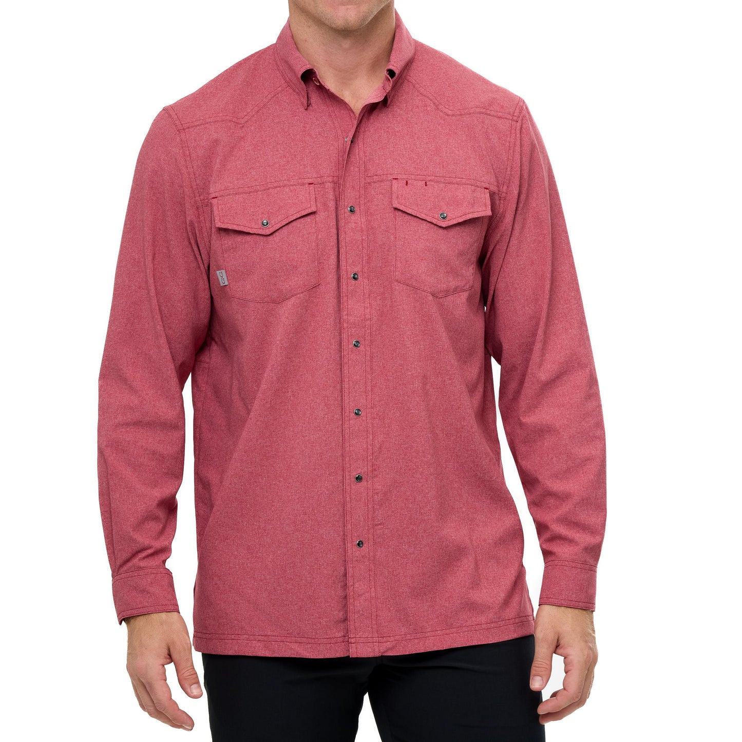 GameGuard - Crimson Pearl Snap Shirt | Long Sleeve