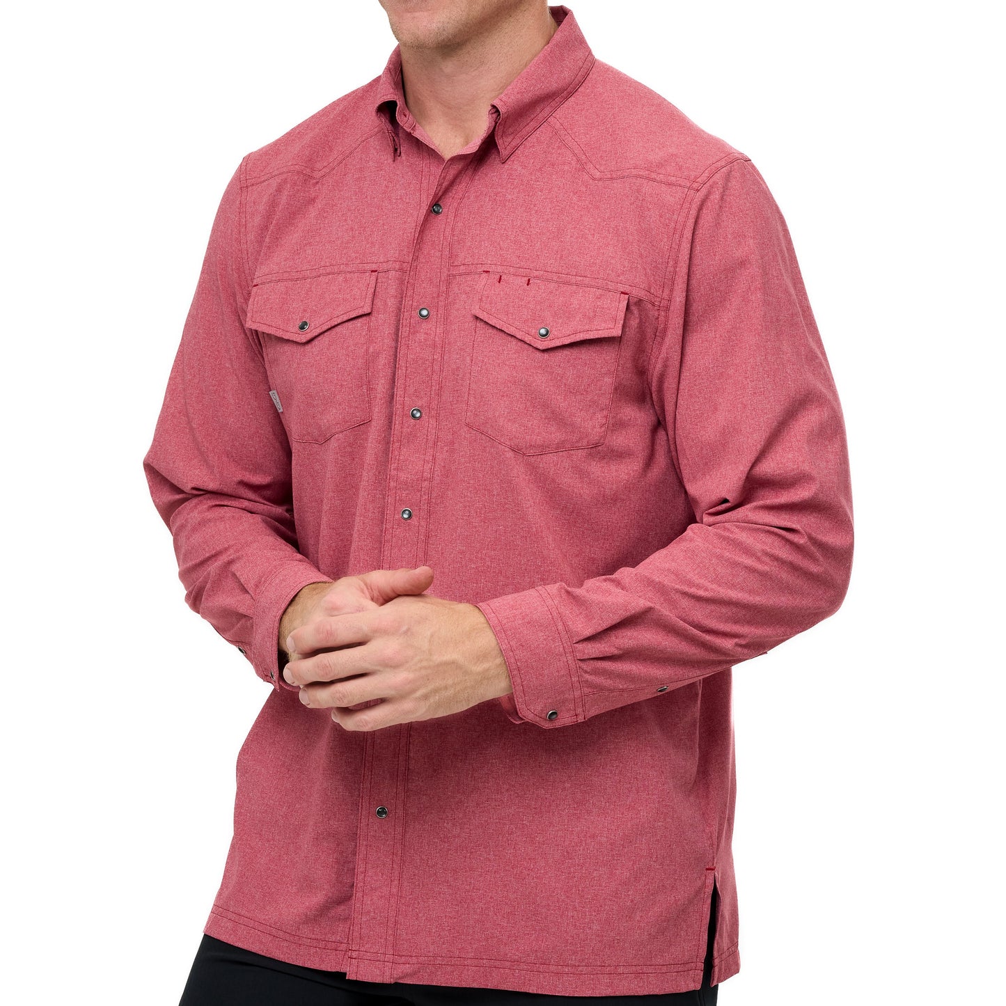 GameGuard - Crimson Pearl Snap Shirt | Long Sleeve