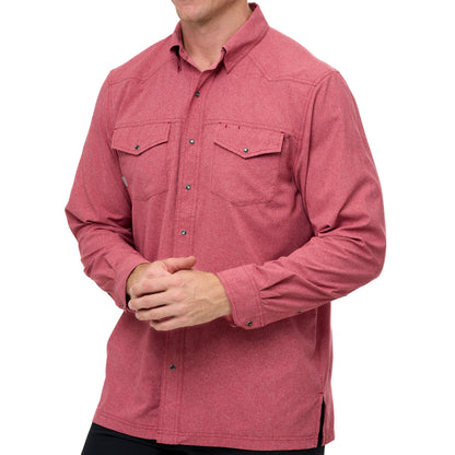 GameGuard - Crimson Pearl Snap Shirt | Long Sleeve
