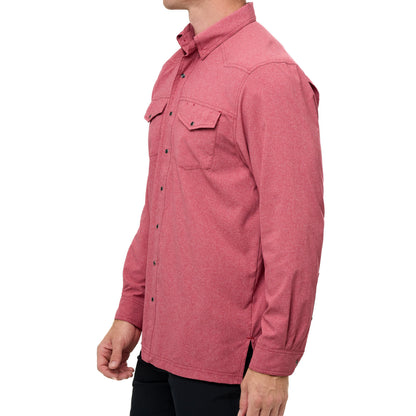 GameGuard - Crimson Pearl Snap Shirt | Long Sleeve