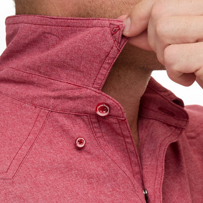 GameGuard - Crimson Pearl Snap Shirt | Long Sleeve