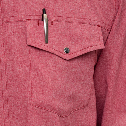 GameGuard - Crimson Pearl Snap Shirt | Long Sleeve