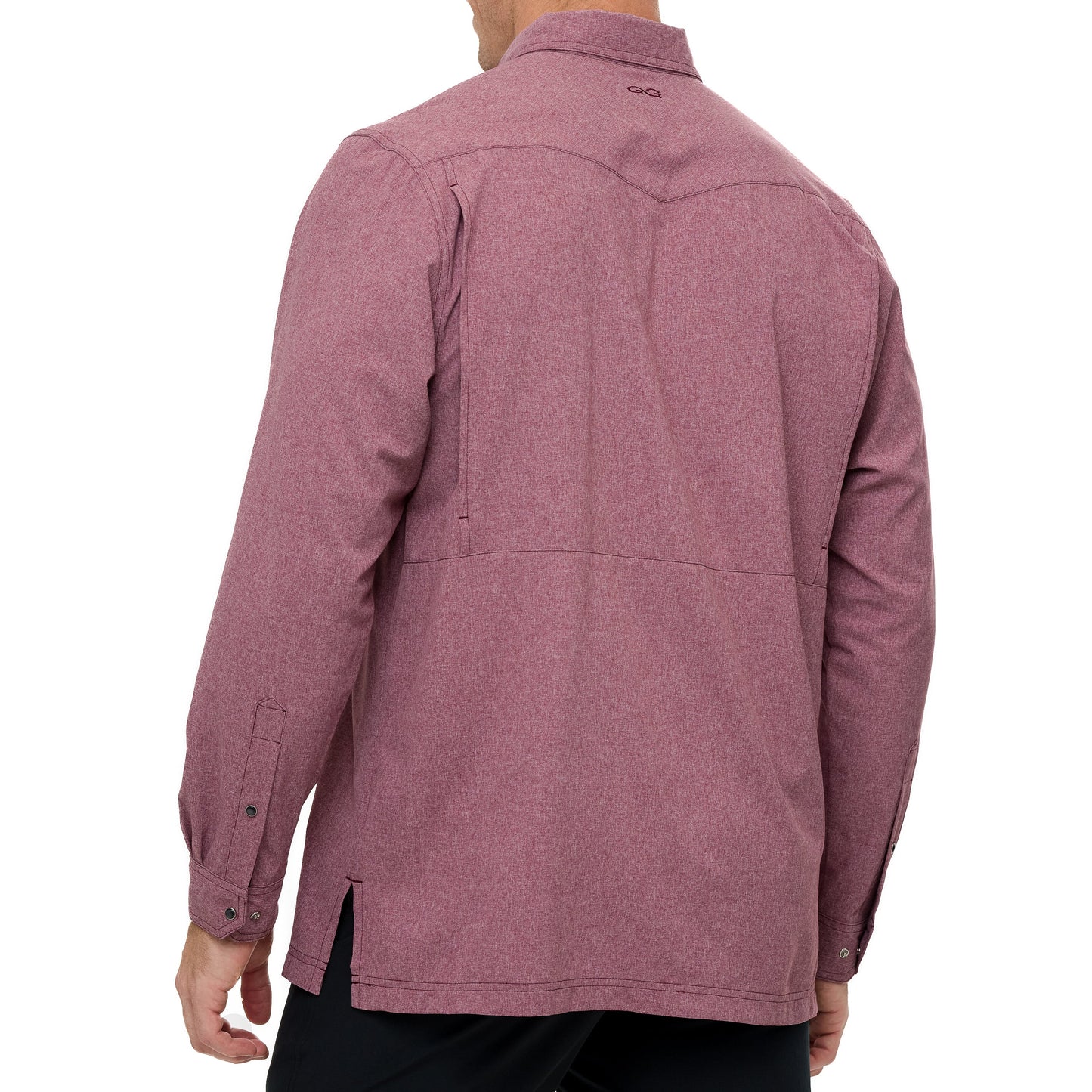 GameGuard - Maroon Pearl Snap Shirt | Long Sleeve