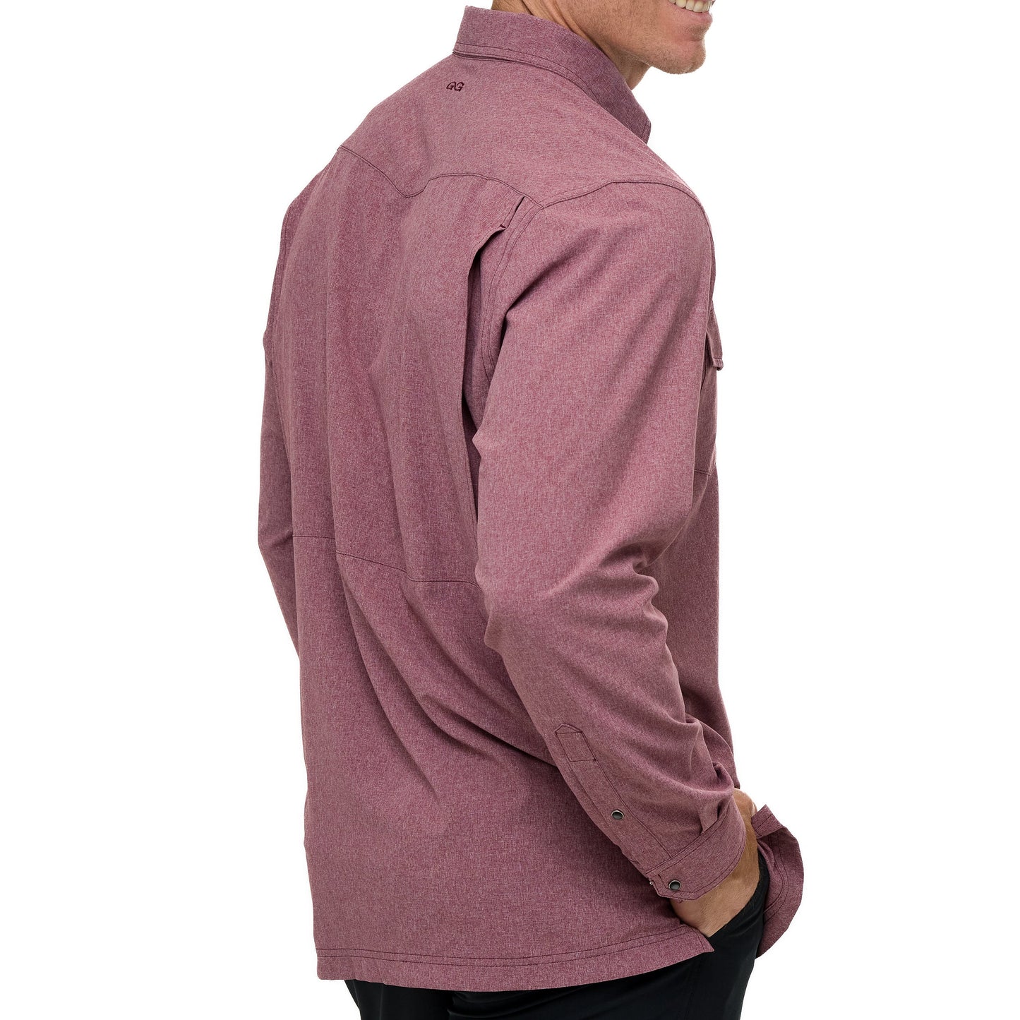 GameGuard - Maroon Pearl Snap Shirt | Long Sleeve