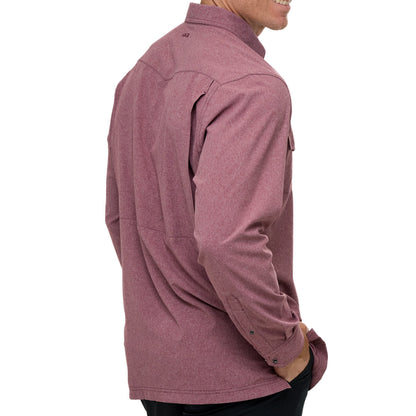 GameGuard - Maroon Pearl Snap Shirt | Long Sleeve