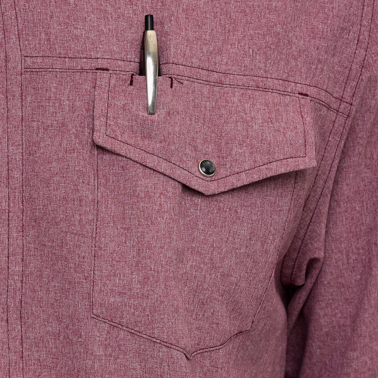 GameGuard - Maroon Pearl Snap Shirt | Long Sleeve